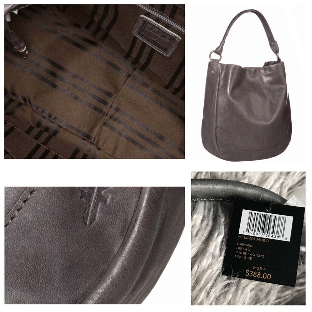 Frye Company Melissa Hobo Bag Purse Carbon Gray - Picture 6 of 9